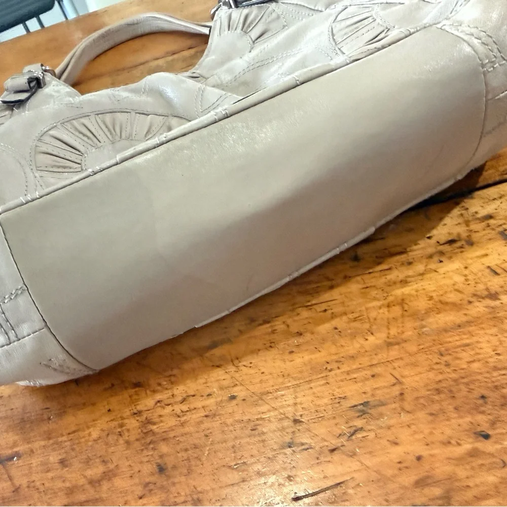 Coach White Leather Hobo Satchel